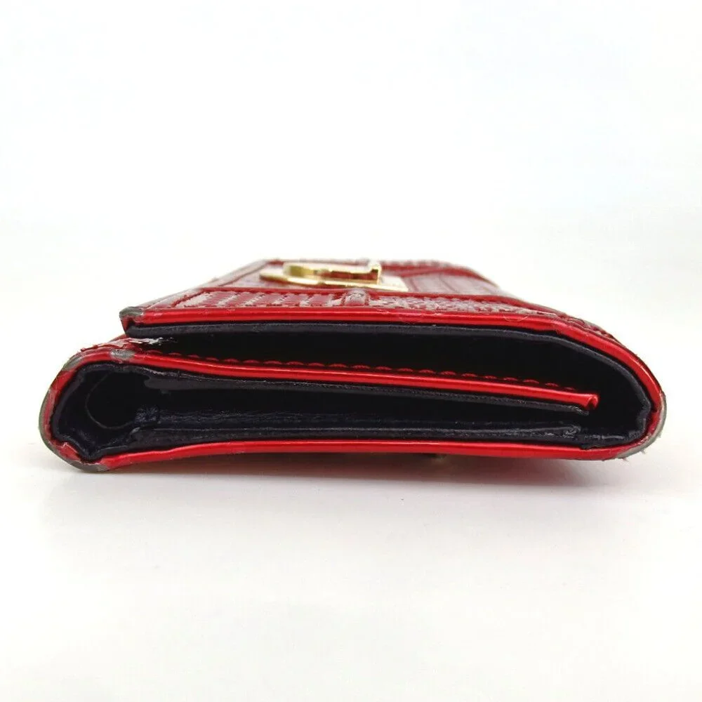 Authentic Christian Dior 26-MA-1107 Diorama Tri-fold wallet leather[Used]